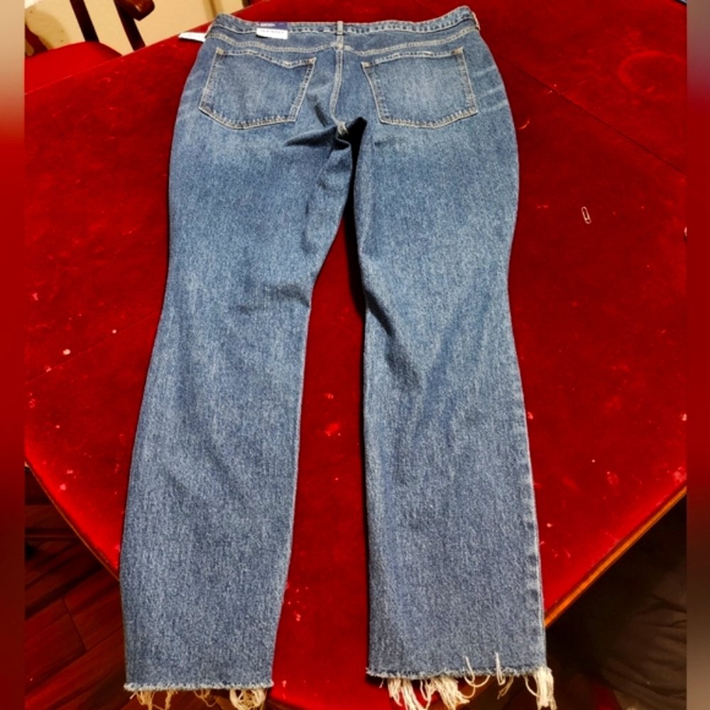 Old Navy Extra High-rise Pop Icon Distress Skinny Blue Jeans Pants 👖 - Picture 13 of 14
